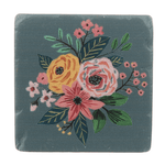 Boho Flower Coaster - Single Kitchen + Entertaining Midwest-CBK Teal