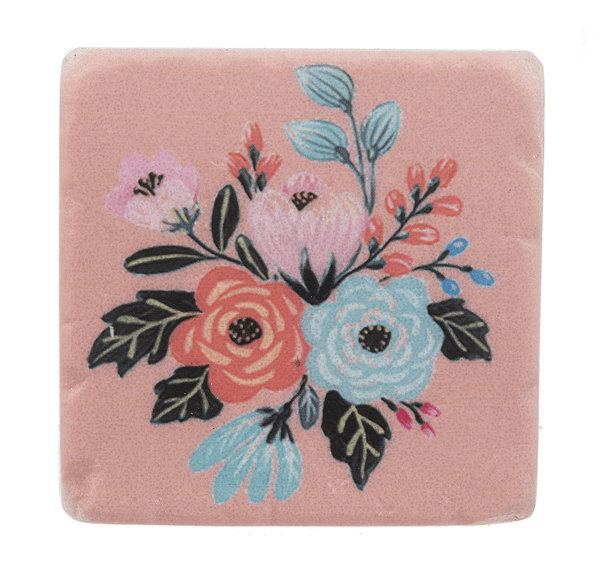 Boho Flower Coaster - Single Kitchen + Entertaining Midwest-CBK Pink