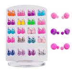 Candy Ball Double Sided Earrings Kids Jewelry Pink Poppy