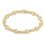 Classic Sincerity Pattern 6mm Bead Bracelet - Gold Bracelets enewton