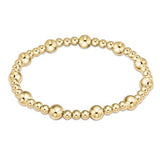 Classic Sincerity Pattern 6mm Bead Bracelet - Gold Bracelets enewton