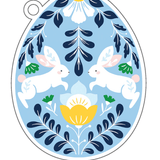 Easter Egg Die Cut Gift Tag Paper Goods WH Hostess