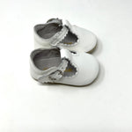 Elodie Scalloped T-Bar Crib Mary Jane - White Girls Shoes L'Amour