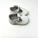 Elodie Scalloped T-Bar Crib Mary Jane - White Girls Shoes L'Amour