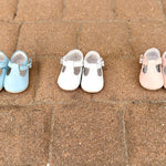 Elodie Scalloped T-Bar Crib Mary Jane - White Girls Shoes L'Amour
