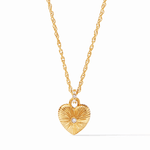 Esme Heart Solitaire Necklace Gold Cubic Zirconia Necklaces Julie Vos