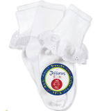 Eyelet/Turn Cuff/Lace 3 Pk Kids Socks + Tights Jefferies Socks