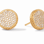 Fleur De Lis Pave Stud - Cubic Zirconia Earrings Julie Vos