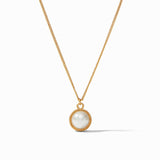 Fleur De Lis Solitaire Necklace Gold Pearl Necklaces Julie Vos