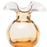 Hibiscus Glass Amber Medium Fluted Vase Home Decor Vietri