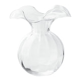 Hibiscus Glass Clear Medium Fluted Vase Home Decor Vietri