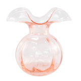 Hibiscus Glass Pink Medium Fluted Vase Home Decor Vietri