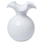 Hibiscus Glass White Large Fluted Vase Home Decor Vietri