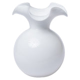 Hibiscus Glass White Large Fluted Vase Home Decor Vietri