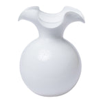 Hibiscus Glass White Medium Fluted Vase Home Decor Vietri