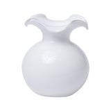 Hibiscus Glass White Small Fluted Vase Home Decor Vietri