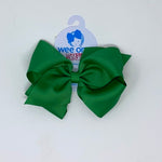 Mini King Grosgrain Bow - Fern Green Kids Hair Accessories Wee Ones   