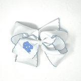 King Embroidered Moonstitch Bow - UNC Kids Hair Accessories Wee Ones