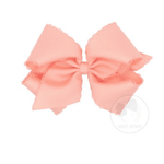 King Monotone Moonstitch Grosgrain Bow - Light Coral Kids Hair Accessories Wee Ones