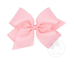King Monotone Moonstitch Grosgrain Bow - Light Pink Kids Hair Accessories Wee Ones