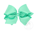 King Monotone Moonstitch Grosgrain Bow - Lucite Kids Hair Accessories Wee Ones