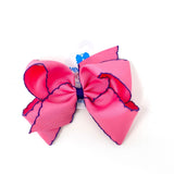 King Moonstitch Basic Bow Kids Hair Accessories Wee Ones Hot Pink with Purple