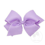King Moonstitch Basic Bow Kids Hair Accessories Wee Ones Light Orchid with White