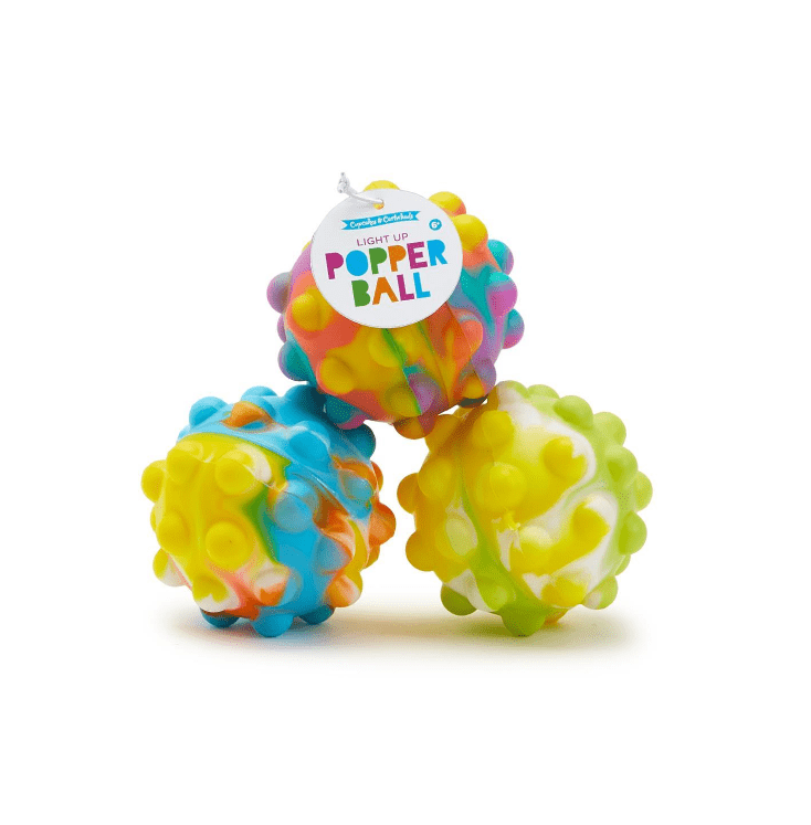 LED Light Up Popper Bouncing Ball Toys Cupcakes & Cartwheels