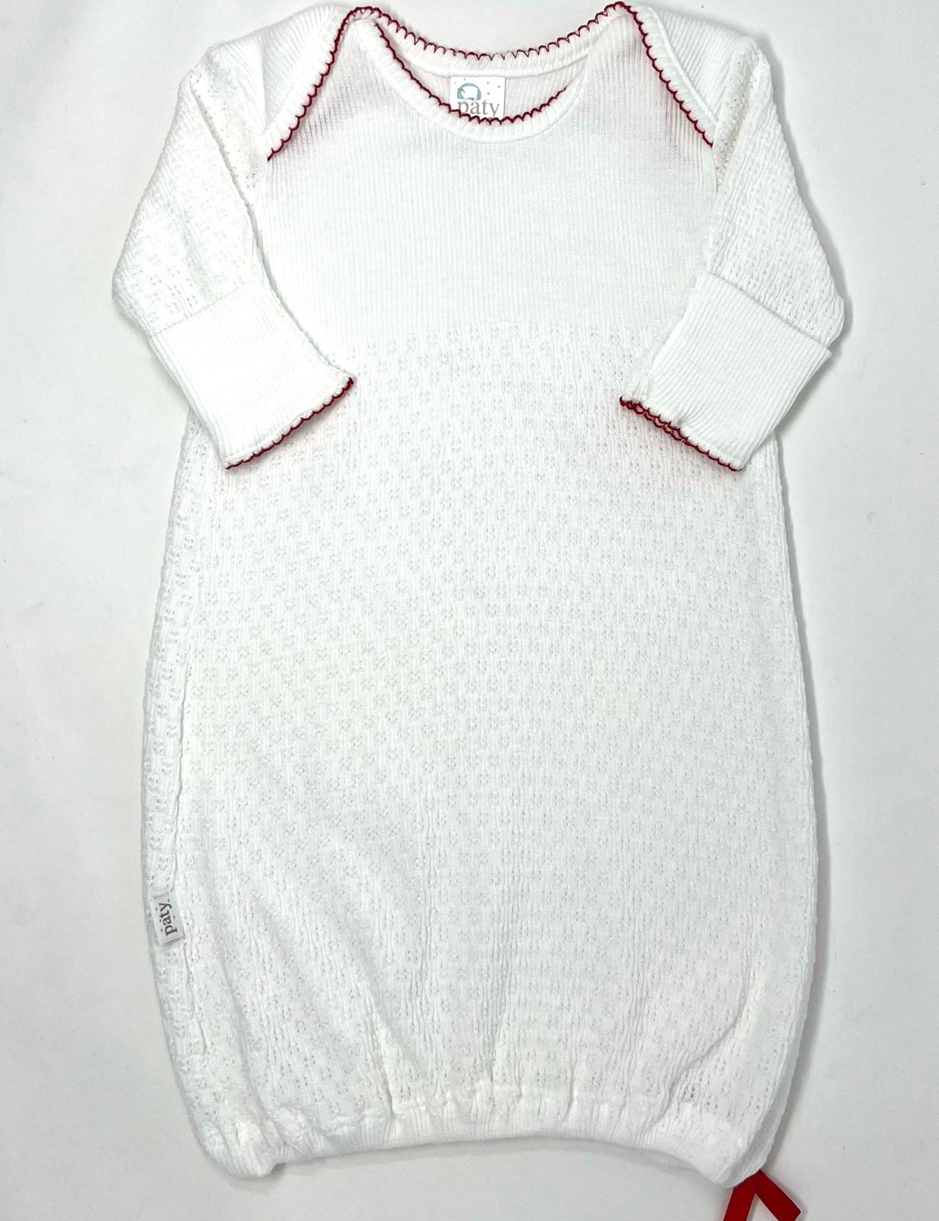 Long Sleeve Lap Shoulder Gown Baby Sleepwear Paty Red