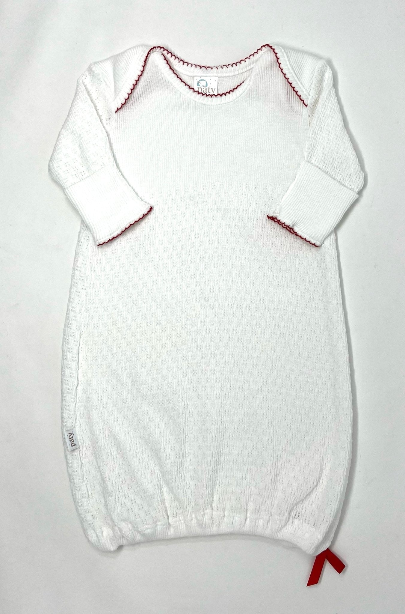 Long Sleeve Lap Shoulder Gown Baby Sleepwear Paty Red