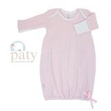 Long Sleeve Lap Shoulder Gown Baby Sleepwear Paty All Over Pink