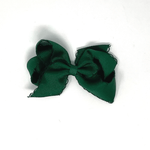 Medium Monotone Moonstitch Grosgrain Bow - Forest Green Kids Hair Accessories Wee Ones