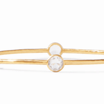 Milano Bangle Gold Clear Crystal - Medium Bracelets Julie Vos