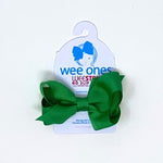 Mini Grosgrain Bow - Fern Green Baby Accessories Wee Ones