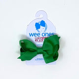 Mini Grosgrain Bow - Fern Green Baby Accessories Wee Ones