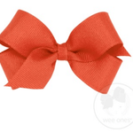 Mini Grosgrain Bow - Mandarin Orange Kids Hair Accessories Wee Ones