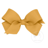 Mini Grosgrain Bow - Old Gold Kids Hair Accessories Wee Ones