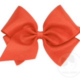 Mini King Grosgrain Bow - Mandarin Orange Kids Hair Accessories Wee Ones