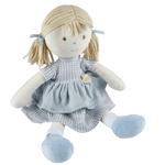 Neva - Blonde Hair With Grey Checkered Dress All Natural Toys Tikiri Toys
