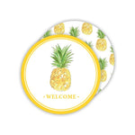 Pineapple Welcome Round Coaster Paper Goods RoseanneBeck