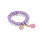 Pretty Pastel Soft Touch Bracelets Kids Jewelry Great Pretenders Lilac Smile
