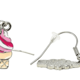Rainbow Fantasy Pierced Earrings Kids Jewelry Pink Poppy Pink Ice Cream