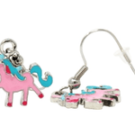 Rainbow Fantasy Pierced Earrings Kids Jewelry Pink Poppy Pink Unicorn
