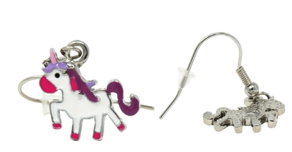 Rainbow Fantasy Pierced Earrings Kids Jewelry Pink Poppy White Unicorn