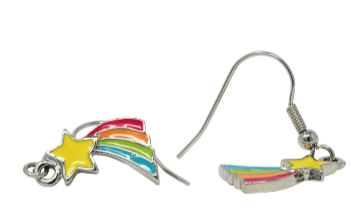 Rainbow Fantasy Pierced Earrings Kids Jewelry Pink Poppy Red Shooting Star