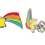 Rainbow Fantasy Stud Earrings Kids Jewelry Pink Poppy Red Shooting Star