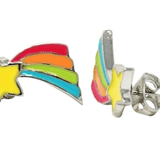 Rainbow Fantasy Stud Earrings Kids Jewelry Pink Poppy Red Shooting Star