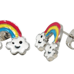 Rainbow Fantasy Stud Earrings Kids Jewelry Pink Poppy Rainbow