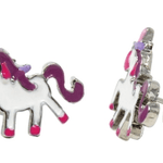 Rainbow Fantasy Stud Earrings Kids Jewelry Pink Poppy White Unicorn