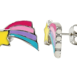 Rainbow Fantasy Stud Earrings Kids Jewelry Pink Poppy Pink Shooting Star